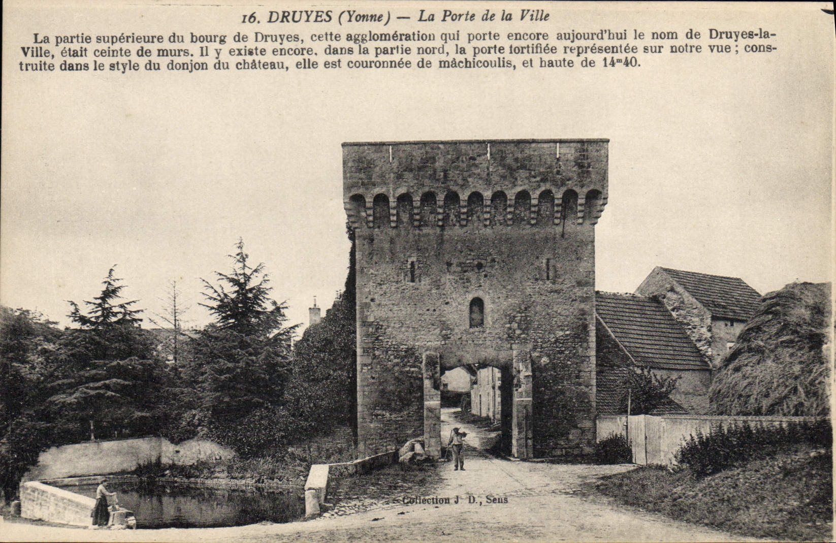 Druyes (Yonne) — La Porte de la Ville — Collection J. D., Sens