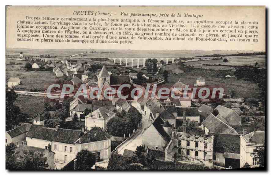 Druyes (Yonne) — Vue panoramique prise de la Montagne