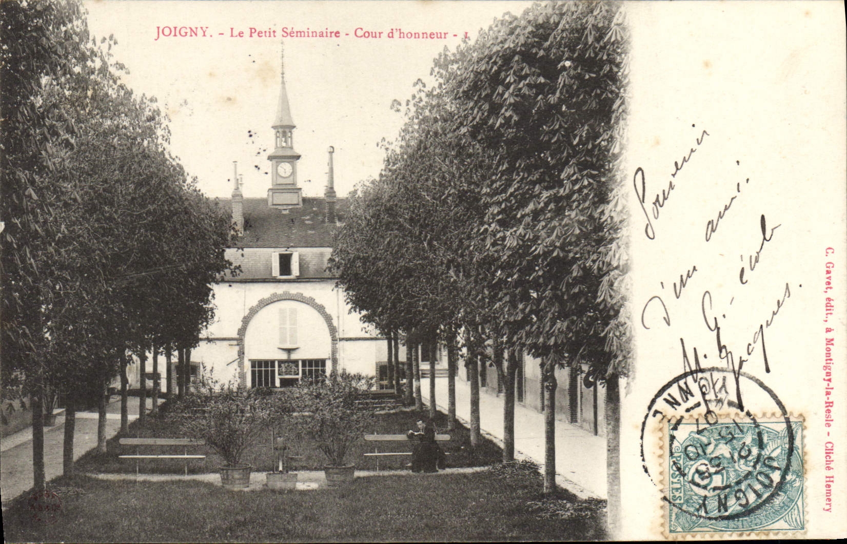 CPA Joigny Le Petit Seminaire Cour d'hooneur 