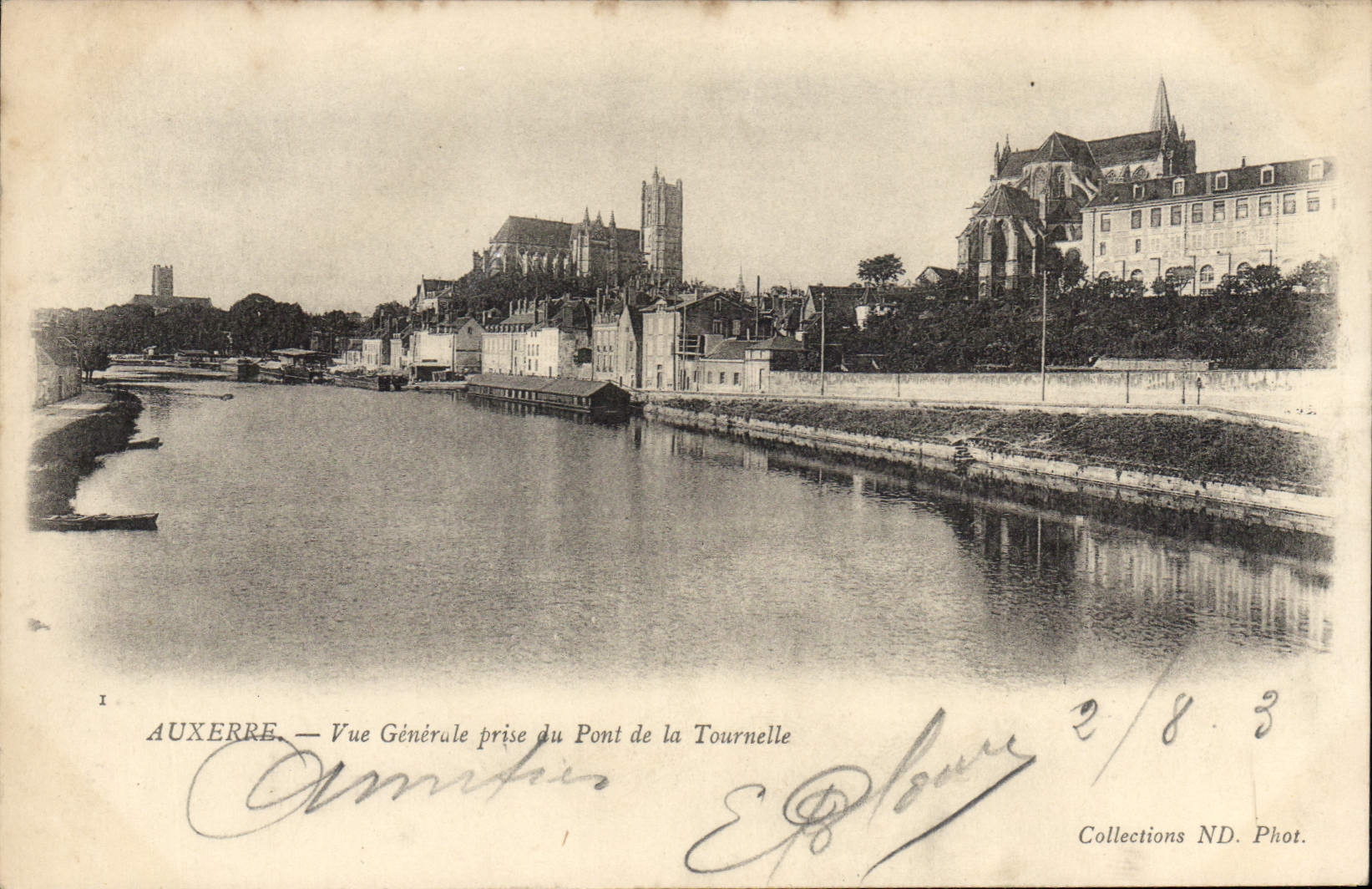 Auxerre — Vue Générale prise du Pont de la Tournelle — Collections ND. Phot.