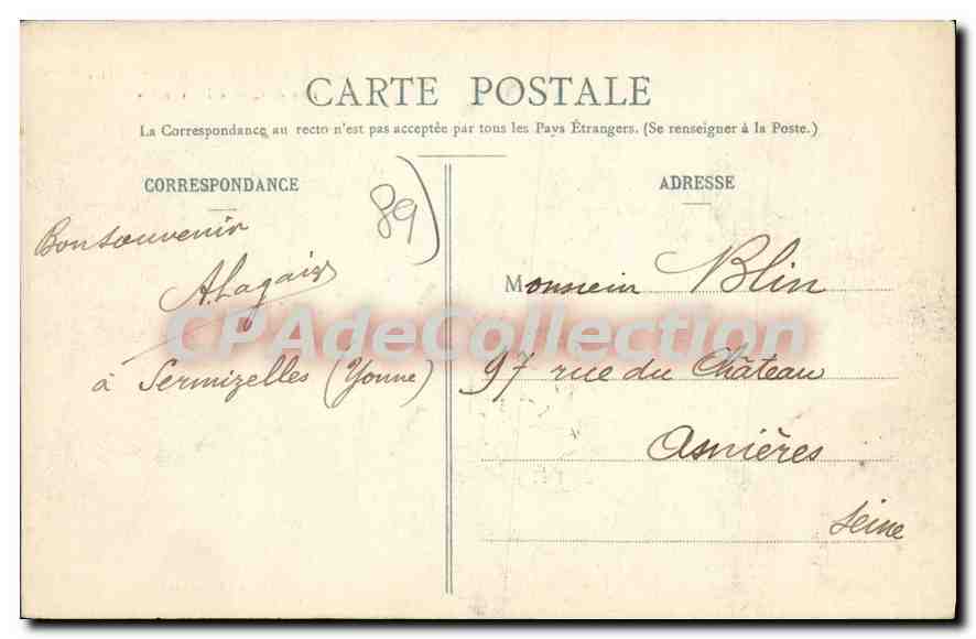 Le Trinquelin et la Montagne Brûlée — près de Quarré-les-Tombes — Polhigna Édit. Avalion — Verso