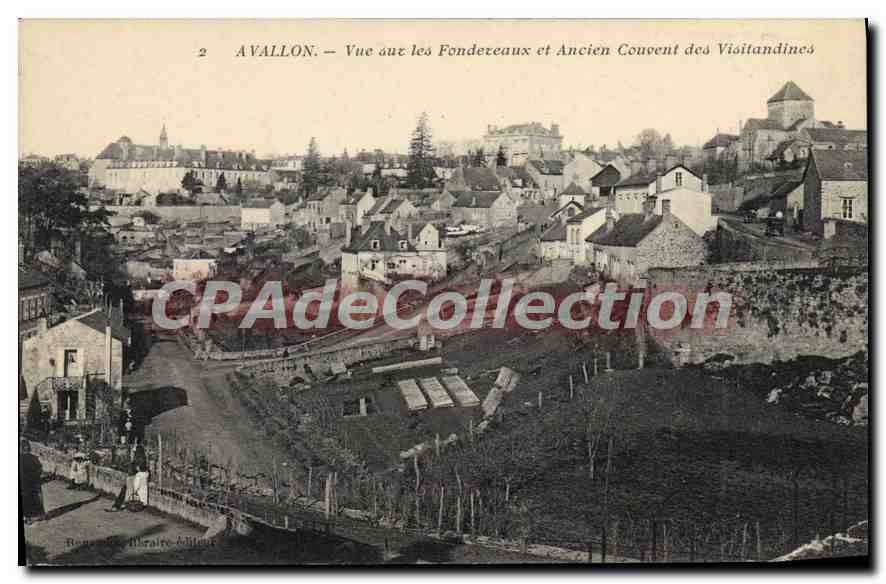 Avallon — Vue aux Fondeteaux et Ancien Convent des Visitandines — René Boillere Éditeur