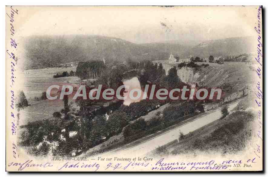 CPA Arcy sur Cure Vue sur Voutenay et la cure 
