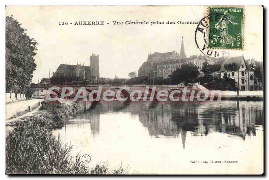 Auxerre - Vue Générale prise des Ocreries — Nordmann, éditeur, Auxerre