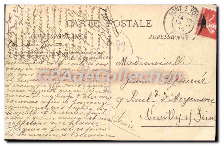 CPA La Ferme de Sixte pres Pont sur Yonne  — Verso