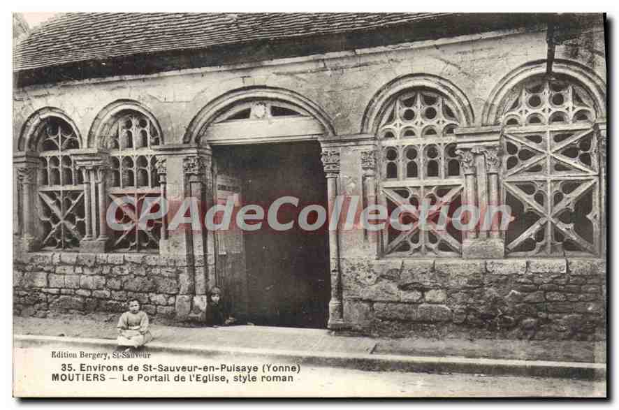 CPA Environs de St Sauveur en Pulsaye Yonne Moutiers 