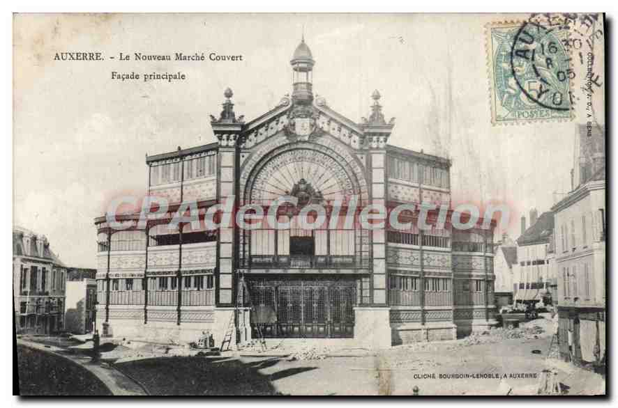 Auxerre - Le Nouveau Marché Couvert - Façade principale — Cliché Bourdoin-Lenoble, Auxerre