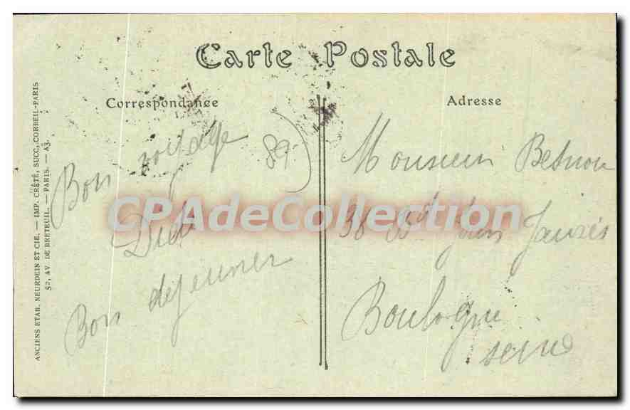 CPA Cravant Yonne La Porte et I'Eglise  — Verso