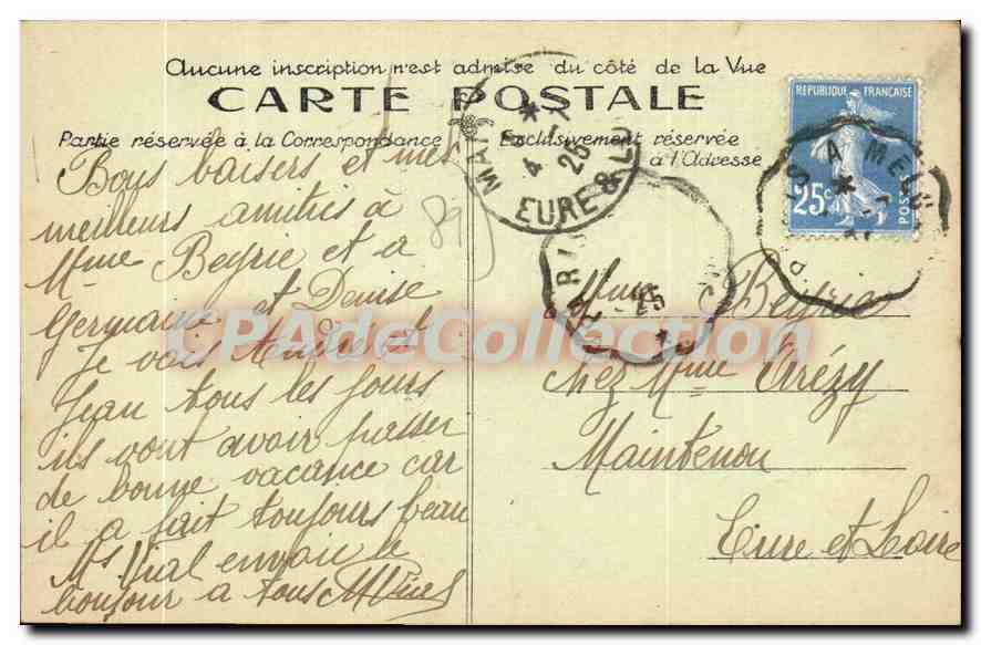 Saint-Julien-du-Sault (Yonne) — Vista general — editor desconocido, número de serie no visible — Reverso