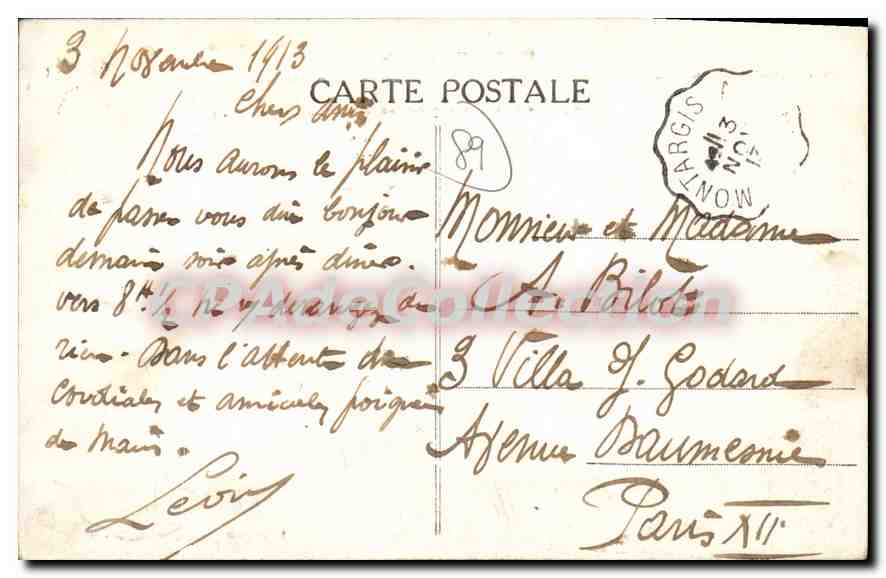 CPA Sens Vue generale  — Rückseite