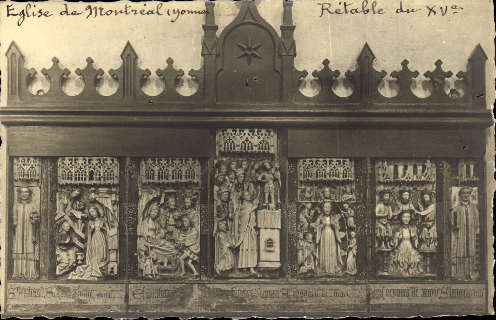 Église de Montréal (Jyoma) — Retable du XVe — Éditeur non identifié