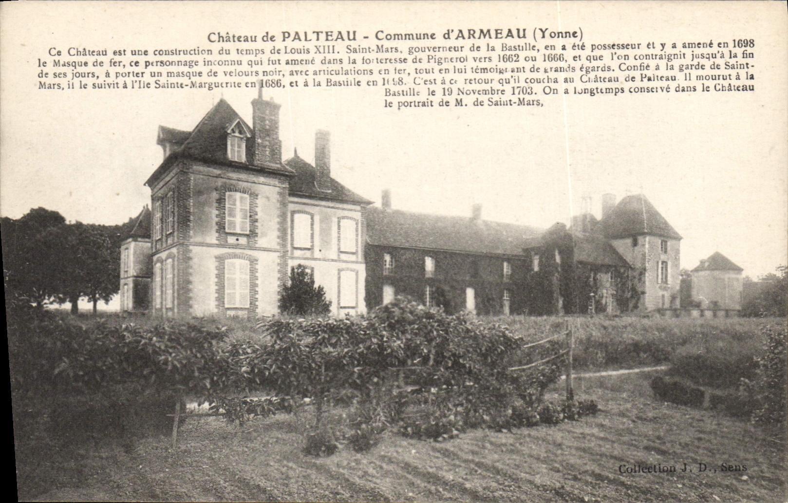 Château de Palteau — Commune d'Armeau (Yonne) — Collection J. D. Sens