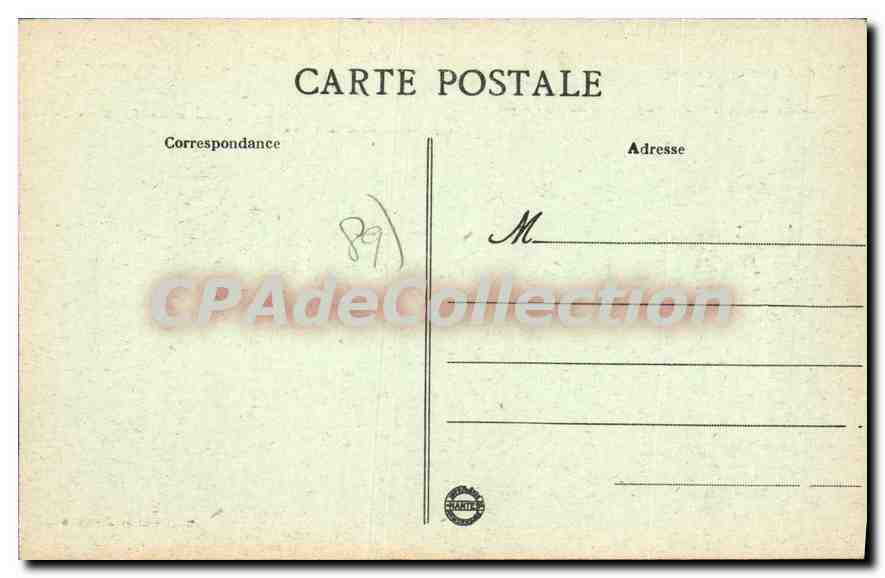 Château de Palteau — Commune d'Armeau (Yonne) — Collection J. D. Sens — Verso