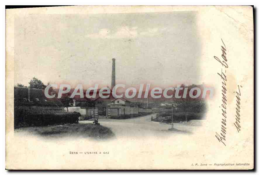 Sens — L'usine à gaz — L. P. Sens