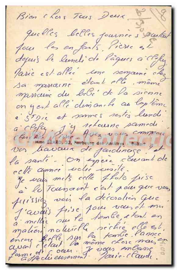 CPA Giromagny Territoire de Belfort vue generale avec les Casernes  — Rückseite