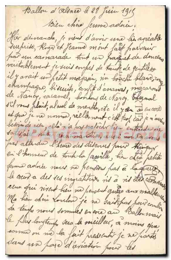 CPA Giromagny Haut Rhin Vallee de Giromagny  — Rückseite
