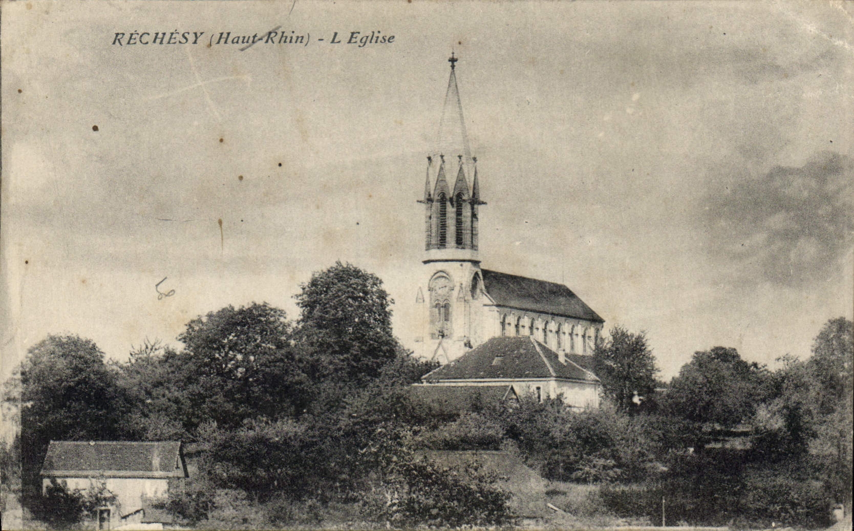 CPA Rechesy Haut Rhin L'Eglise 