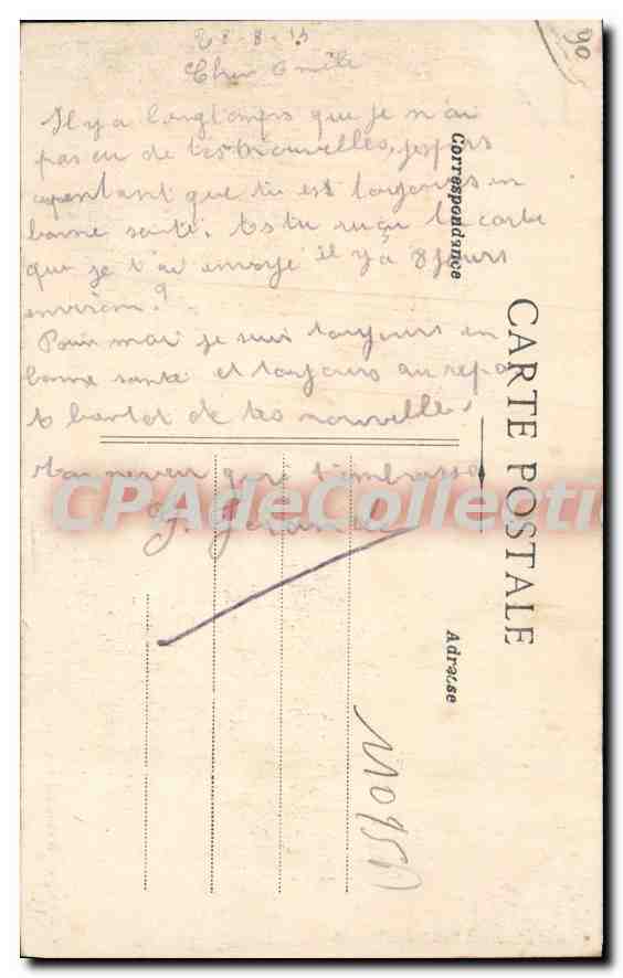 CPA Rechesy Haut Rhin L'Eglise  — Rückseite