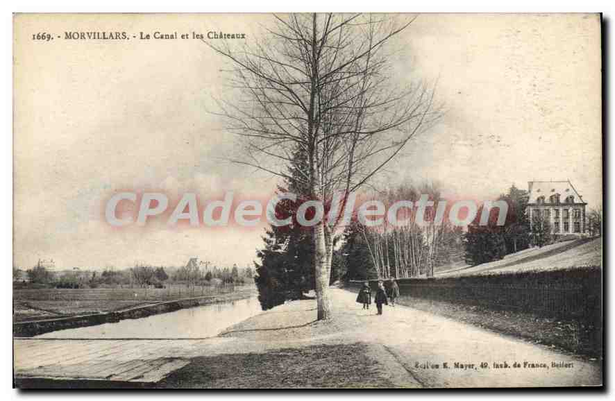 CPA Morvillars Le Canal et les Chateaux 