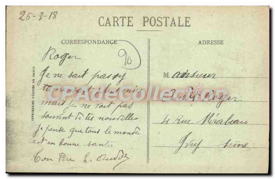 CPA Morvillars Le Canal et les Chateaux  — Rückseite