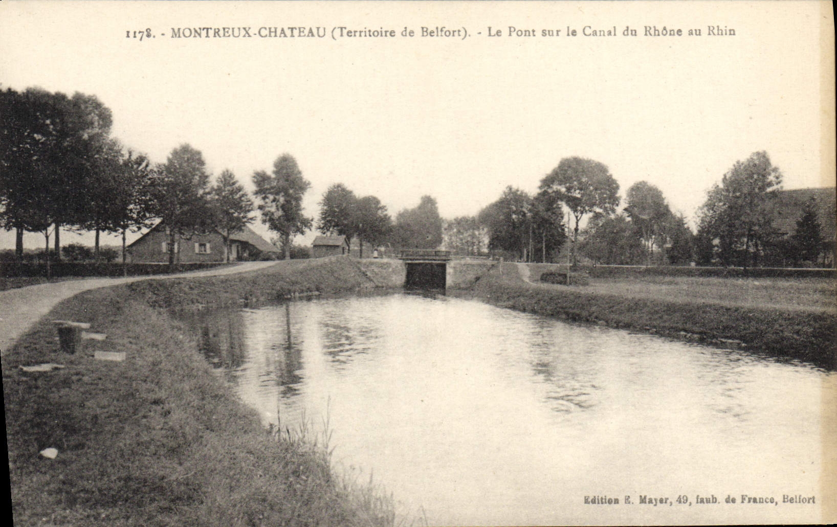 CPA Montreux Chateau Territoire de Belfort Le Pont sur le Canal du Rhone au Rhin 