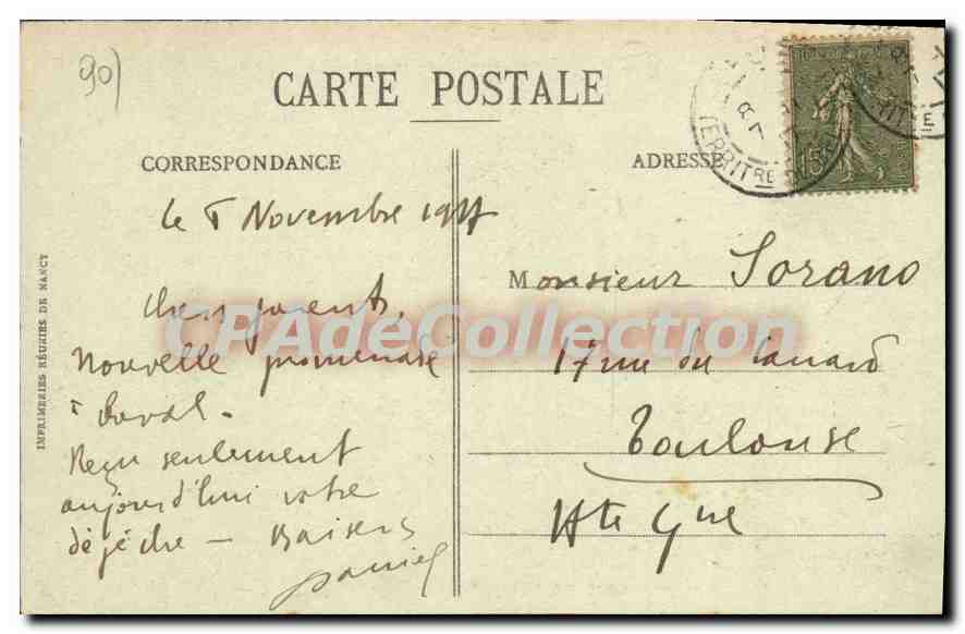 CPA Delle Frontiere Franco Suisse Le Pont sur l'Allains  — Rückseite