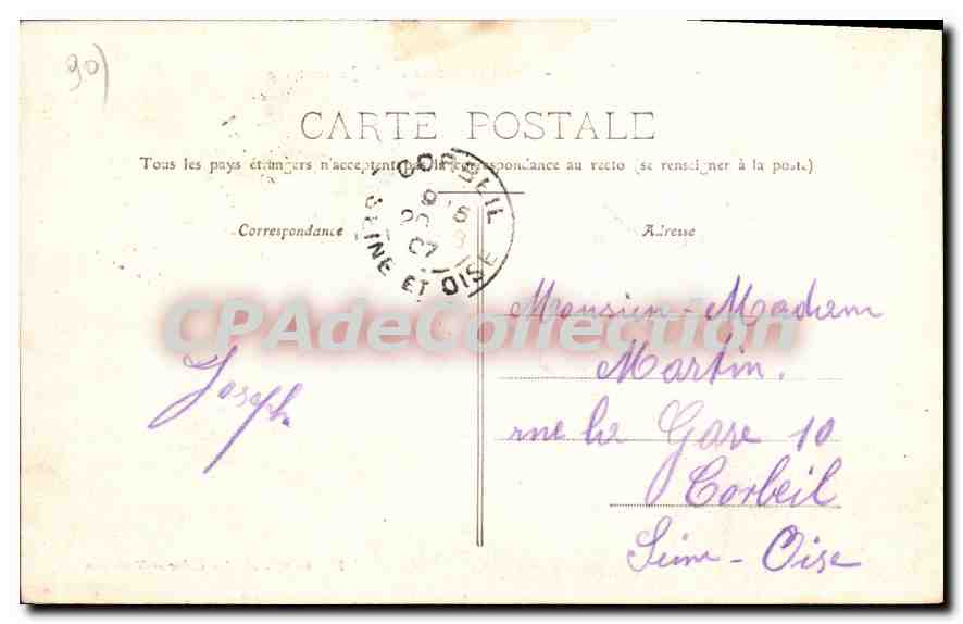 CPA Ballon d'Alsace Hotel et Ferine de la Jumenterie  — Rückseite