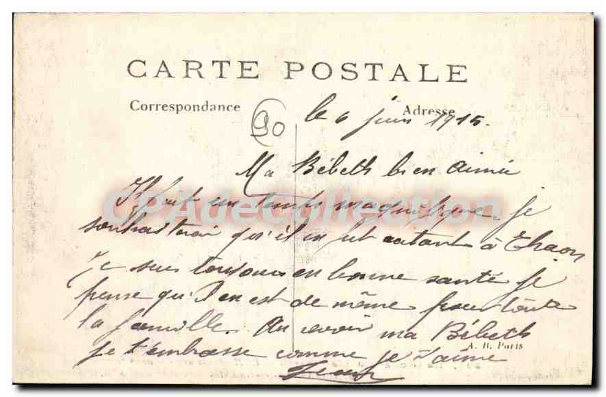 CPA La Grande Guerre En Haute Alsace Maison Bombardee a Chavannes les Grands  — Rückseite