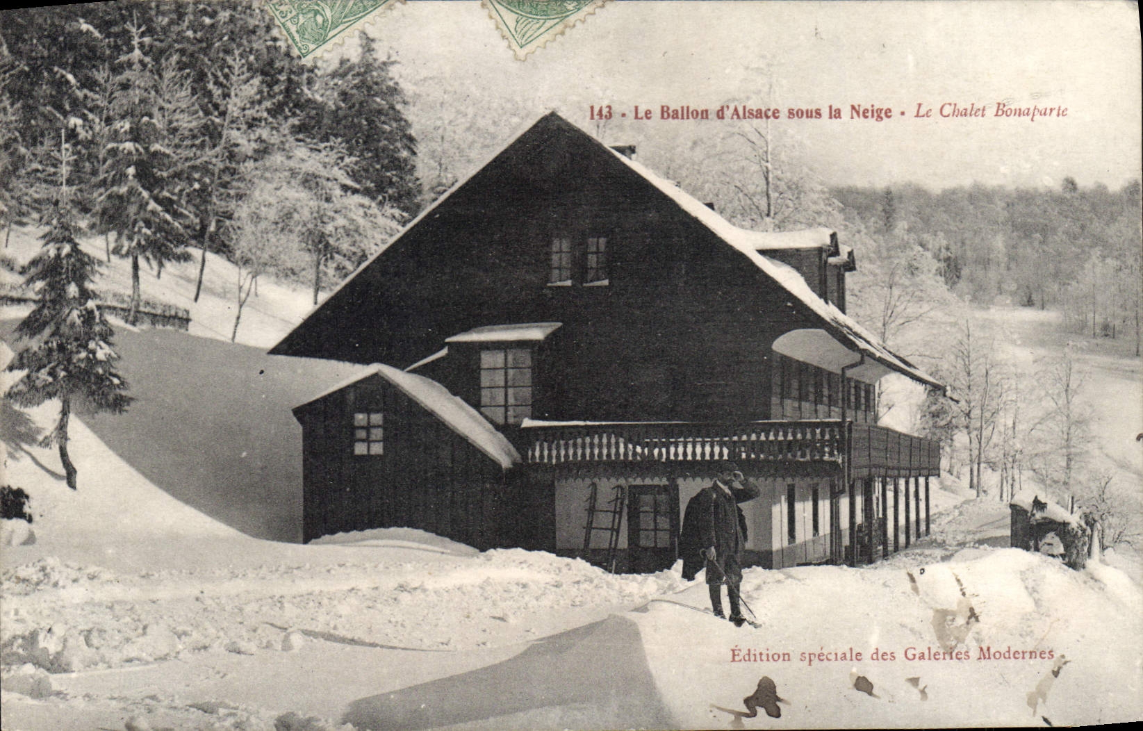CPA Le Ballon d'Alsace sour la Neige Le Chalet Bonaparte 