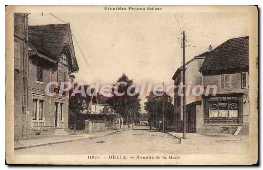 CPA Frontiere Franco Suisse Delle Avenue de la Gare 