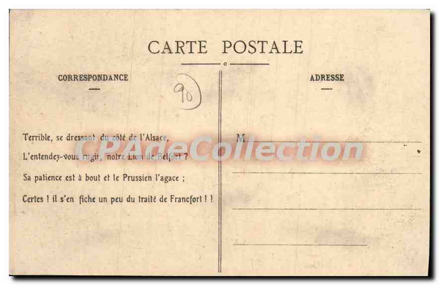 Le Lion s'Impatient — Après Agadir — Éditeur Schmitt & fils (Depoté) — Rückseite