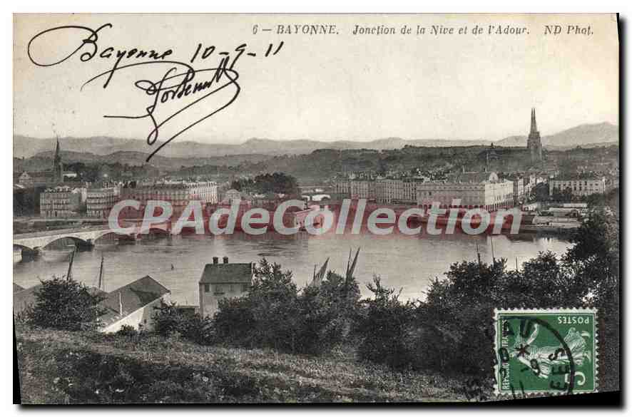 Bayonne — Jonction de la Nive et de l'Adour — ND Phot.