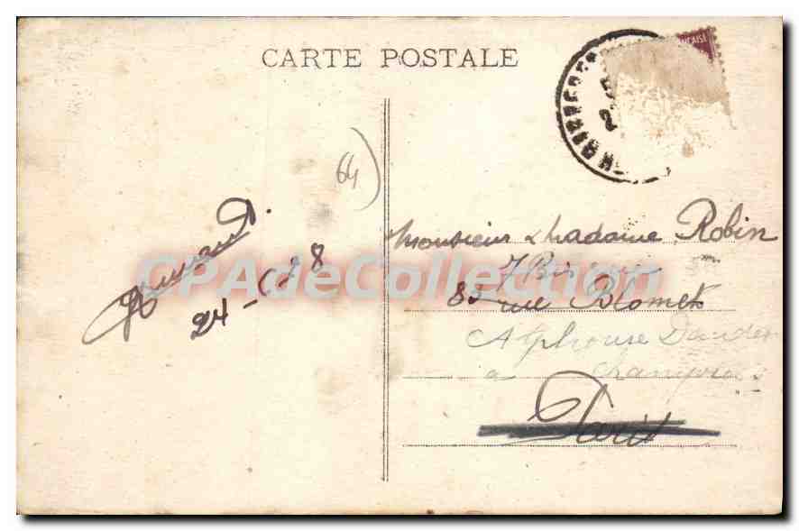 Hendaye (B. Pyr.) - La Place du Débarcadère (Frontière) et Fontarabie (Espagne) - M. D. — Verso