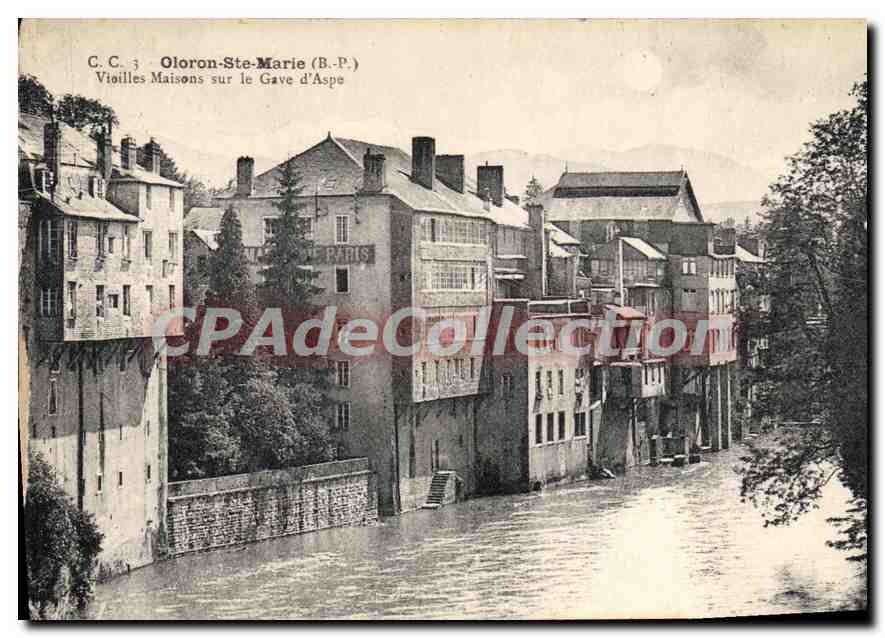 Oloron-Sainte-Marie (B.P.) — Vieilles Maisons sur le Gave d'Aspe — C.C. 3