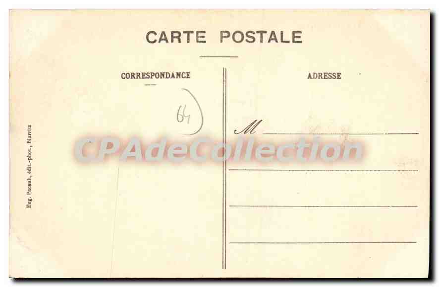 CPA Bayonne La Porte d'Espagne  — Verso