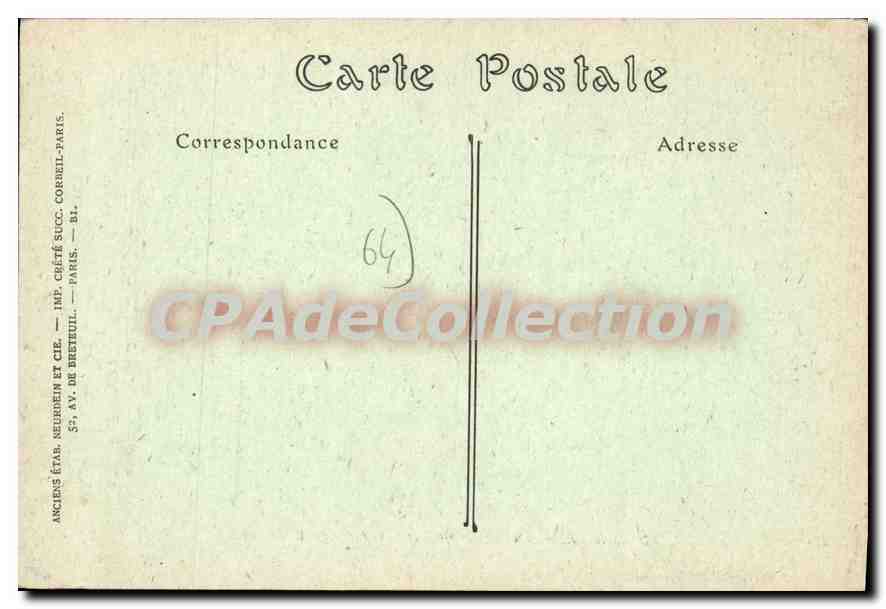 CPA Biarritz vue generale sur l'Avenue de Bayonne  — Verso
