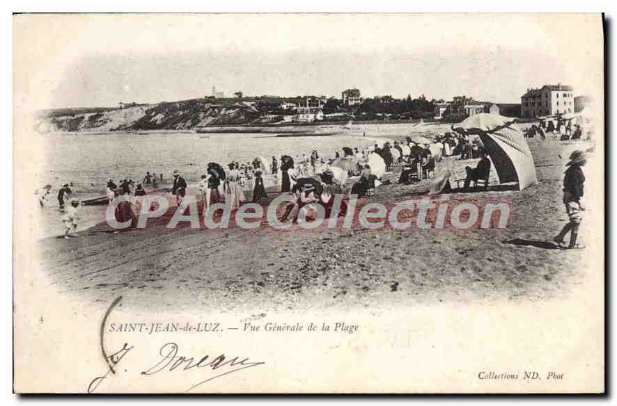 Saint-Jean-de-Luz — Vista General de la Playa — Colecciones ND. Fot