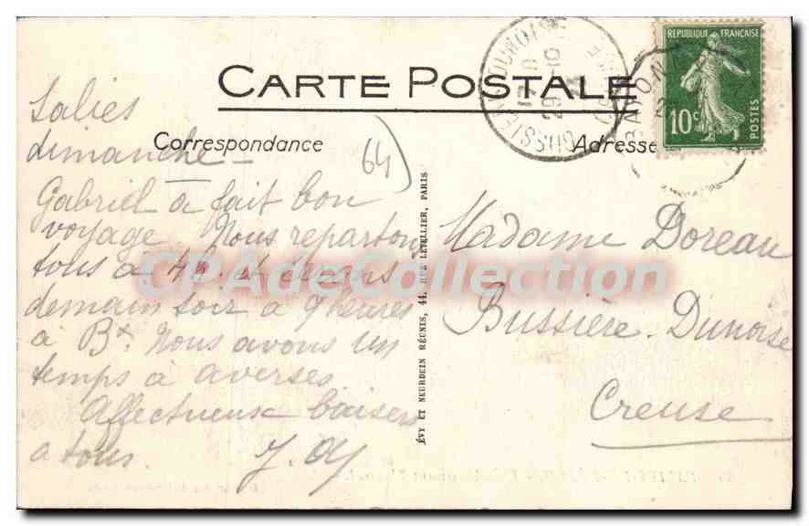 Salies-de-Béarn — L'Établissement Thermal — Édition des Galeries de France, n°25 — Verso