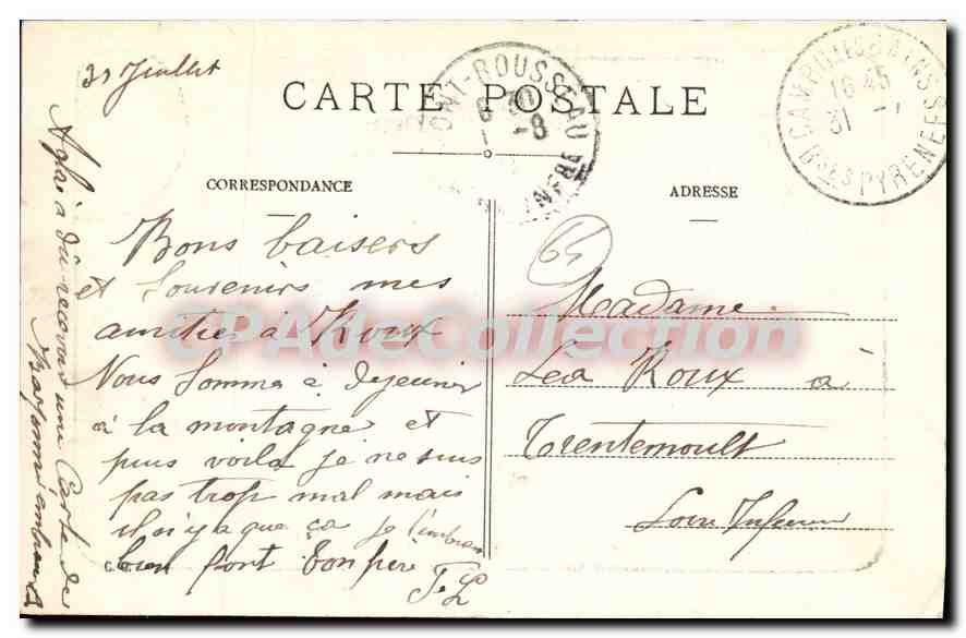 CPA Cambo les Bains Arnaga Chateau de M Ed Rostand  — Rückseite