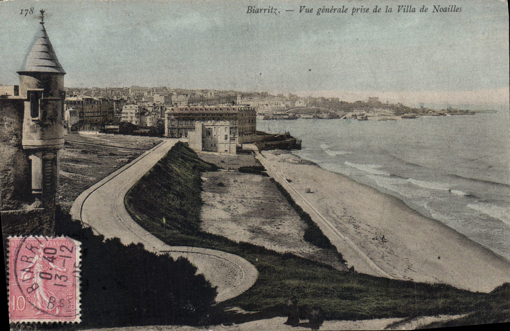 CPA Biarritz vue generale prise de la Villa de Novilles 