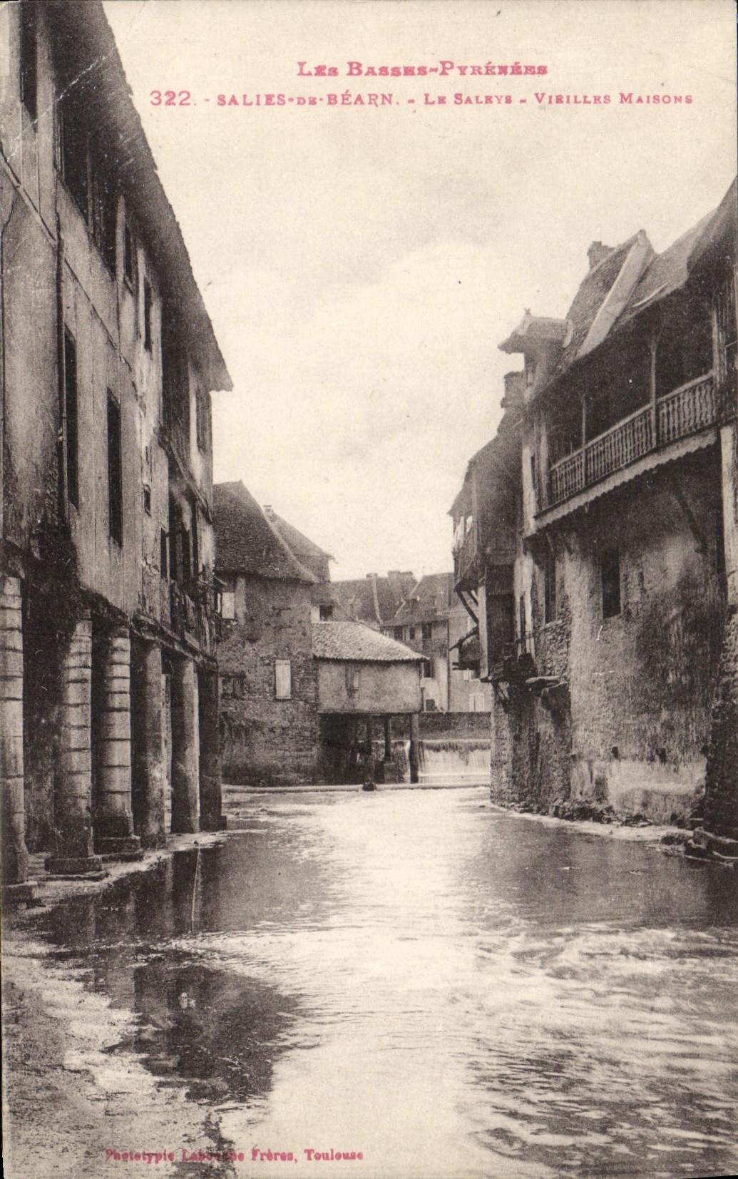 Salies-de-Béarn — Les Saleys — Casas en Estilo Virille — Fototipia Labarthe Frères, Toulouse