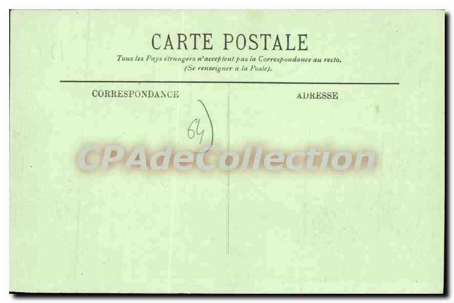 CPA Biarritz La Cote des Basques  — Verso