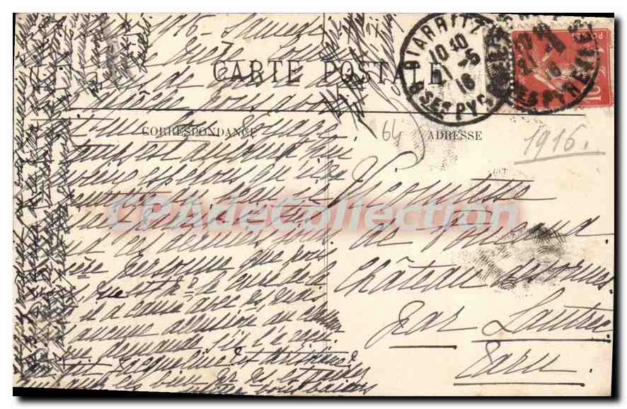 CPA Biarritz Pittoresque Biarritz la Reine des Plages  — Verso