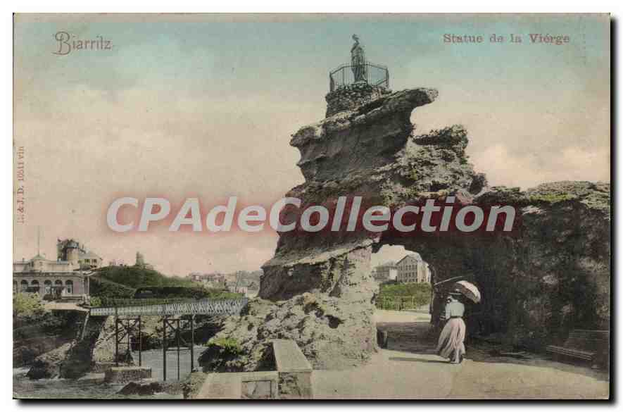 CPA Biarritz Statue de la Vierge 