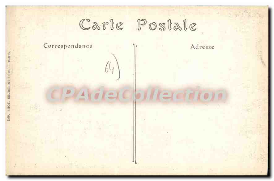 CPA La Cote d'Argent Biarritz Effet de Vague a la Digue du Rocher de la Vierge  — Verso