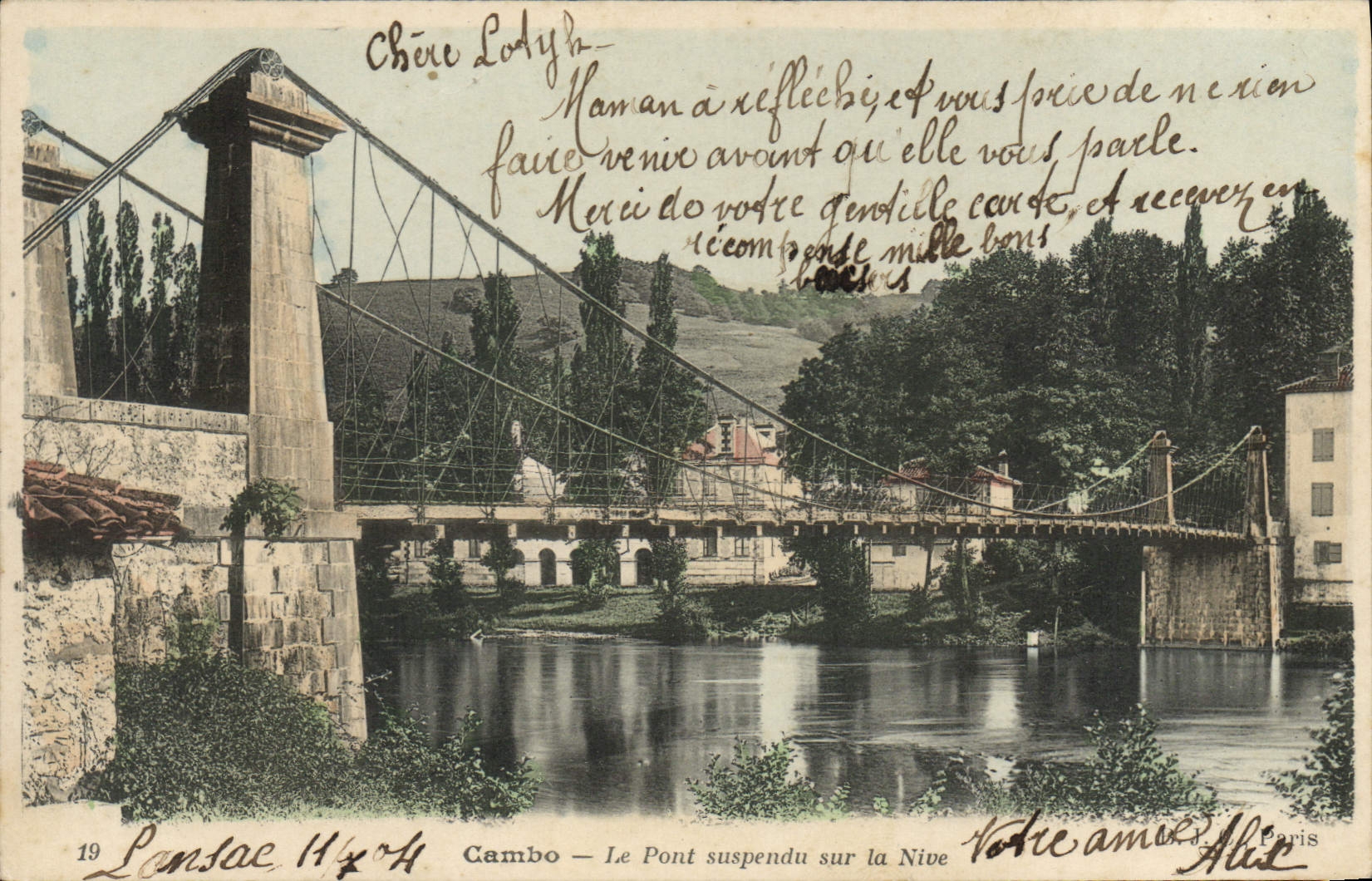 Cambo — Die Hängebrücke über die Nive — Verlag Lonsac, Nr. 19