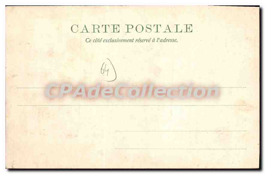 CPA Port des Pecheurs Biarritz  — Verso