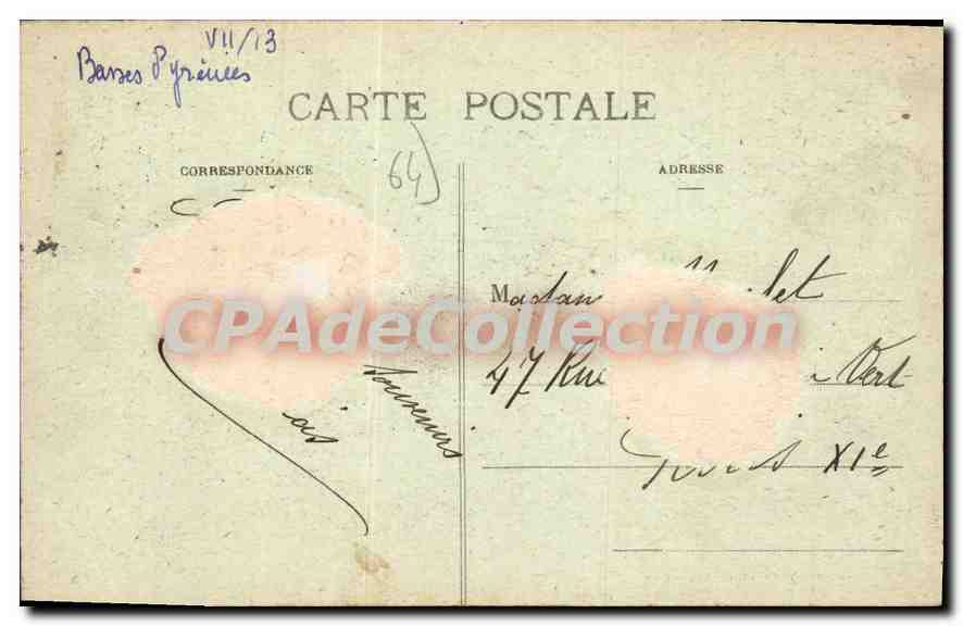BAYONNE - Les Nouveaux Jardins — Marcel Delboy, phototype, Bordeaux — Verso