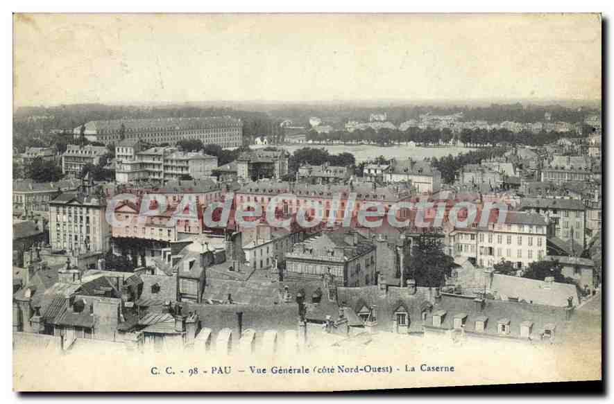 PAU — Vue Générale (côté Nord-Ouest) — La Caserne