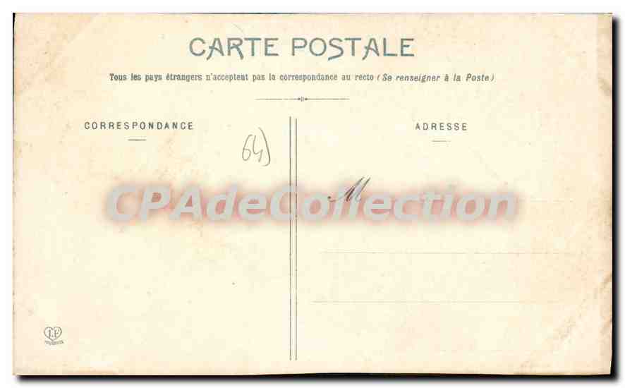Oloron-Sainte-Marie — Place Gambetta et Hôtel de la Poste — Phototypie Labdoune Frères Toulouse — Reverso